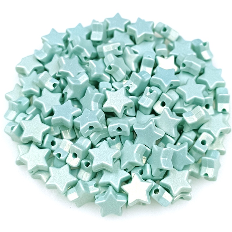 Set 20 Hạt Xỏ Lỗ Hình Ngôi Sao Năm Cánh 11mm Dùng Để Làm Đồ Trang Sức Thủ Công