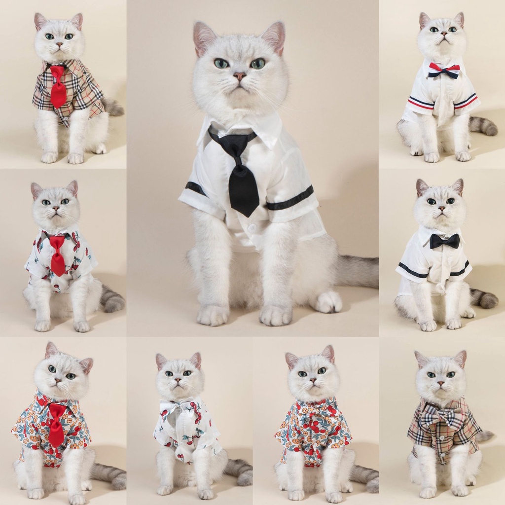 Bộ Đồ Họa Tiết Quả Cherry Thời Trang Mùa Hè Cho Thú Cưng
