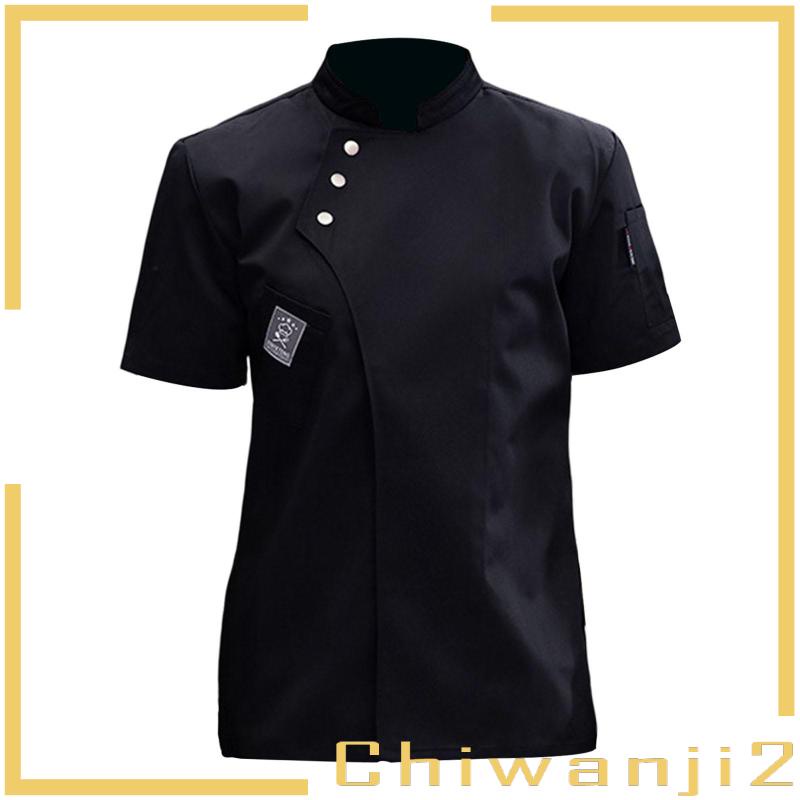 Áo Khoác Đầu Bếp Ngắn Tay Thoải Mái Thời Trang Unisex