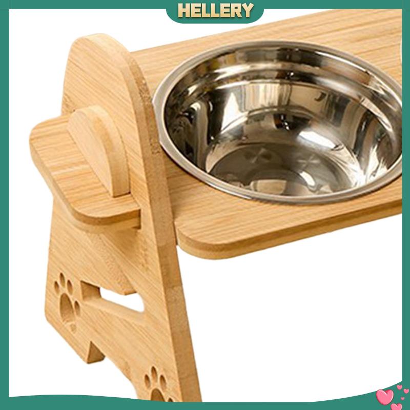 Bát Đựng Thức Ăn Cho Thú Cưng Bằng Thép Không Gỉ Kèm 2 Bát Và Giá Đỡ Tiện Dụng