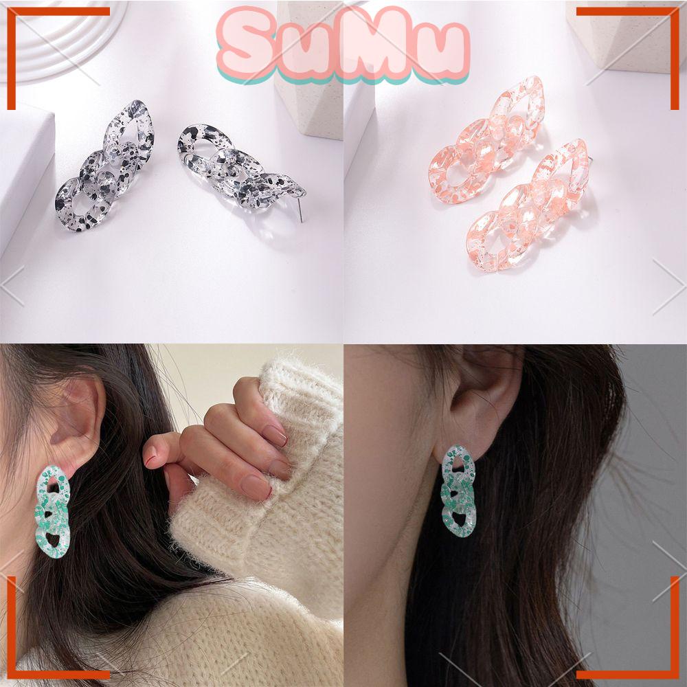 SUMU Khuyên Tai Chuỗi Nhiều Màu Sắc