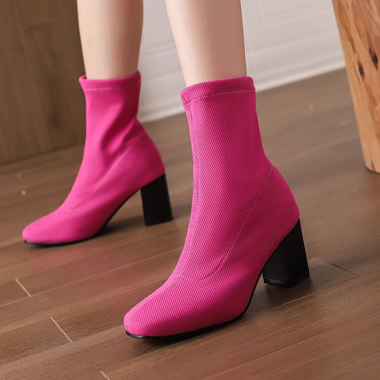 Giày Bốt Mũi Nhọn Mỏng Co Giãn Thời Trang Quyến Rũ / Size 35-48