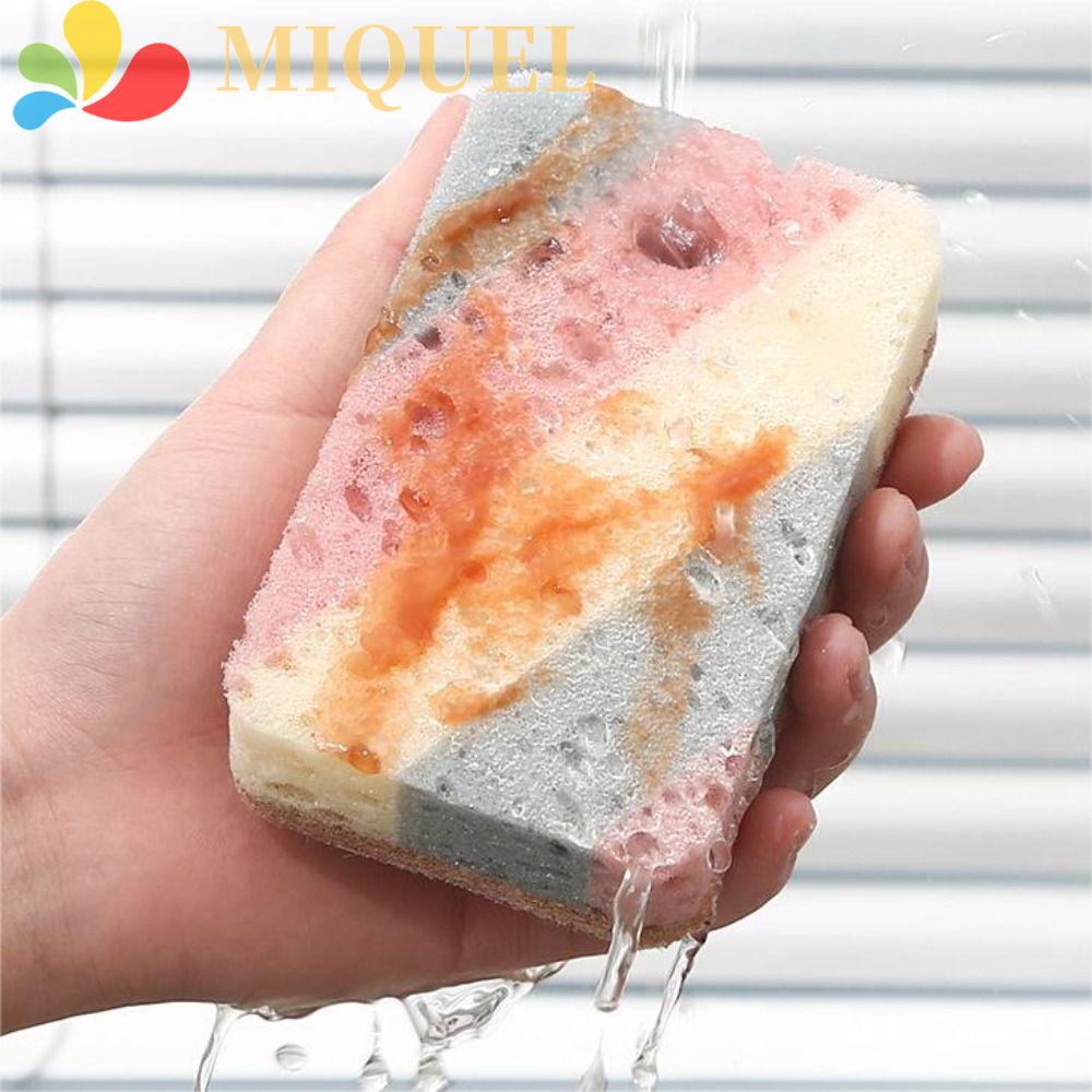 MIQUEL Set 1 / 5 Miếng Xốp Cotton Hai Mặt Dùng Để Lau Chùi Vệ Sinh Chén Dĩa Đa Năng