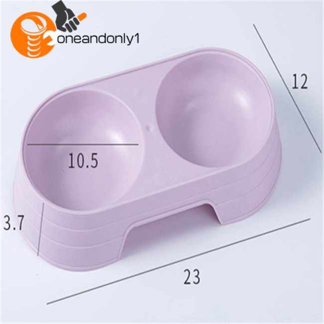 Khay Đựng Thức Ăn / Nước Uống Hai Ngăn Dành Cho Thú Cưng