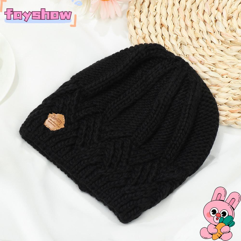 FAY Mũ Len Màu Trơn Phong Cách Retro Thời Trang Thu Đông Cho Nữ