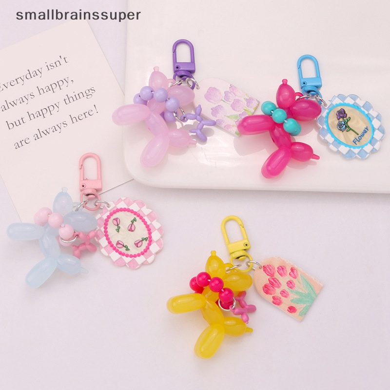 Móc Khóa Hình Chú Cún Và Bong Bóng Màu Kẹo Ngọt Thời Trang Dành Cho Nữ
