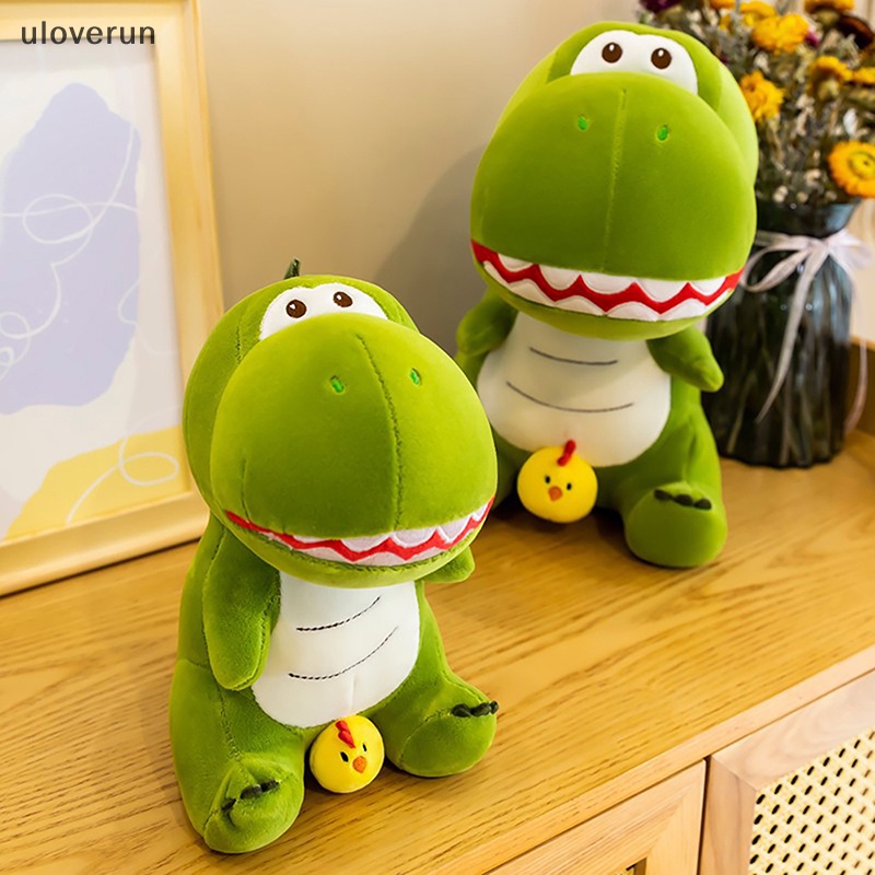 Uloverun 1 Đồ chơi nhồi bông Hình Chú Gà / Khủng Long Đáng Yêu Mềm Mại Trang Trí Phòng Ngủ