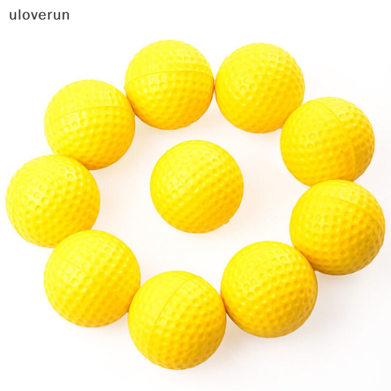 Set 10 Quả Bóng Golf Bằng Nhựa PP Đàn Hồi Tốt Màu Vàng