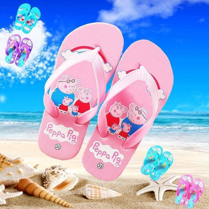 Dép Quai Ngang Đế Mềm Chống Trượt In Hoạt Hình Dễ Thương Thời Trang Mùa Hè Cho Gia Đình