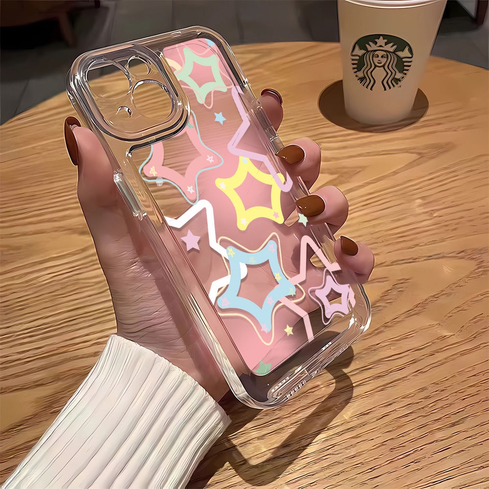 Ốp Điện Thoại Dẻo Họa Tiết Ngôi Sao Độc Đáo Thời Trang Cho iPhone14Promax 8plus 11 13712 / TVVF