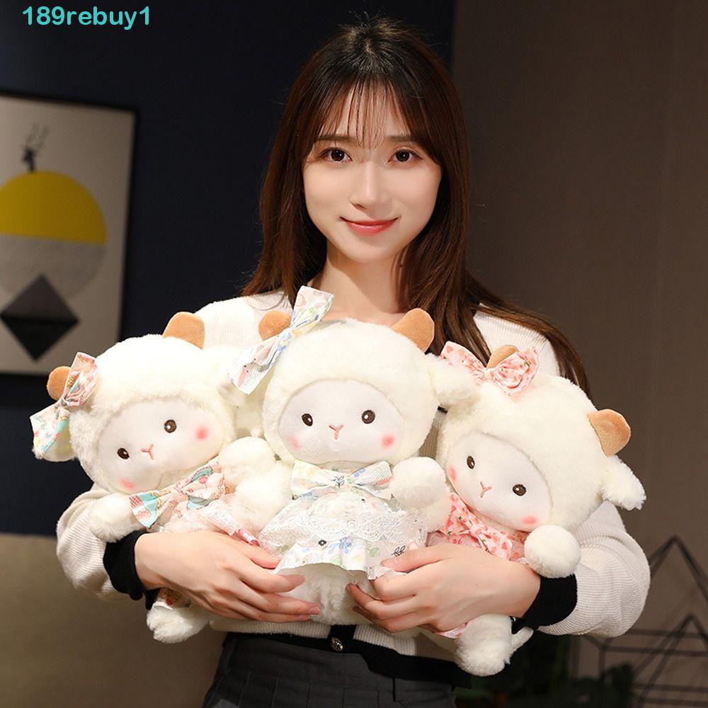 REBUY1 Cừu Nhồi Bông Mềm Mại Dễ Thương Trang Trí Nhà Cửa