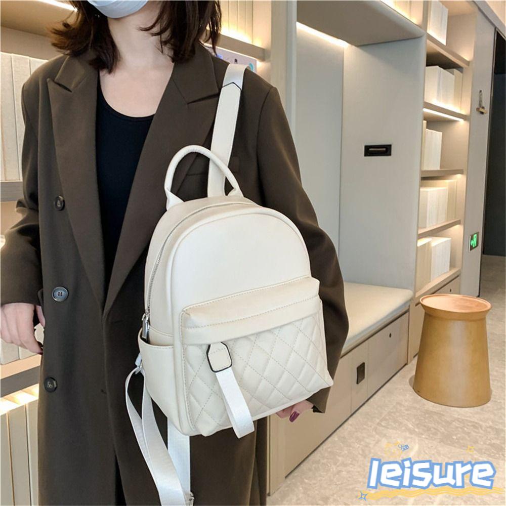 LEISURE Túi Da PU Đựng Điện Thoại Đa Năng Thêu Họa Tiết Thời Trang Cho Nữ