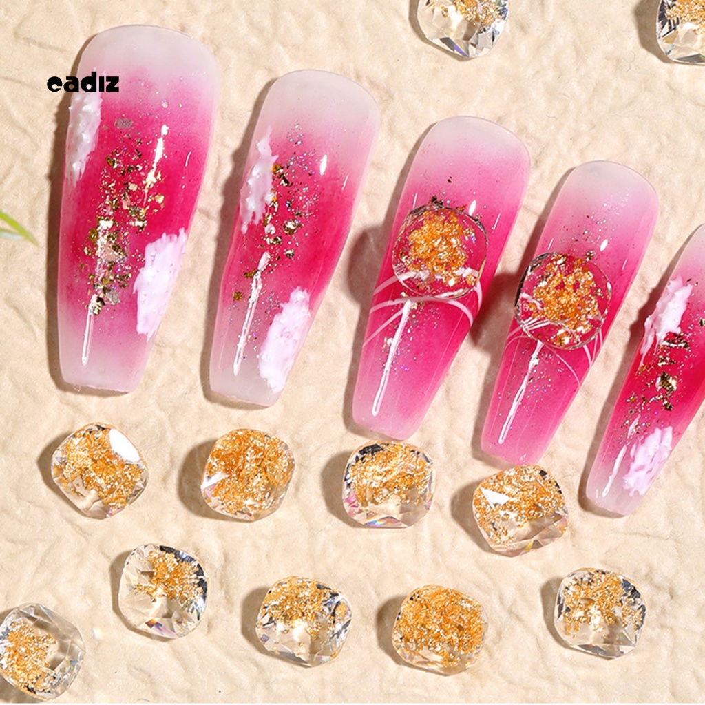 Bộ 50 Phụ Kiện Trang Trí Móng Tay Tạo Hiệu Ứng 3D Bằng Nhựa Resin Chống Thấm Nước DIY