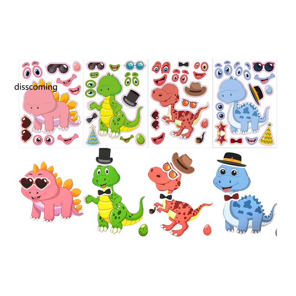 Áo Thun In Hình SL SL SL SL SL SL| Bộ 12 Miếng Dán Hình Khủng Long Diy Trang Trí Tiệc Sinh Nhật Cho Bé