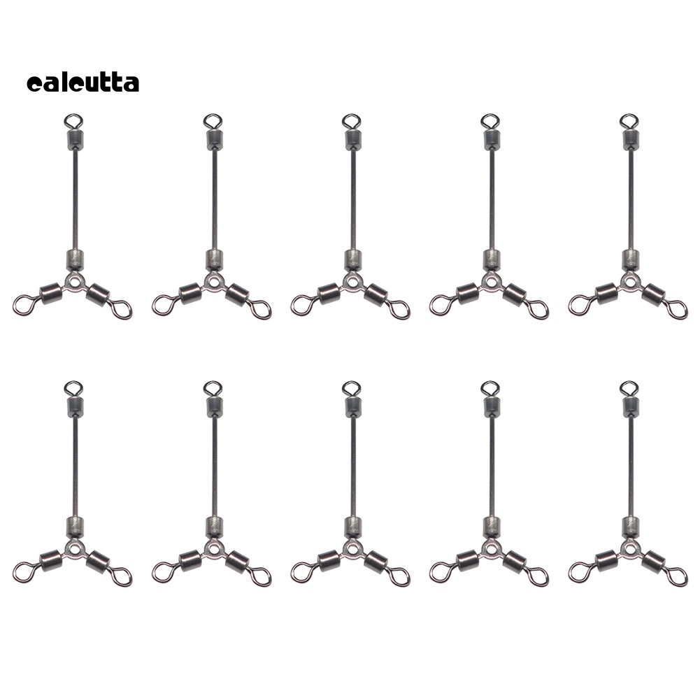 Set 10 Đầu Nối 3 Chiều Bằng Thép Không Gỉ Chuyên Dụng Cho Câu Cá