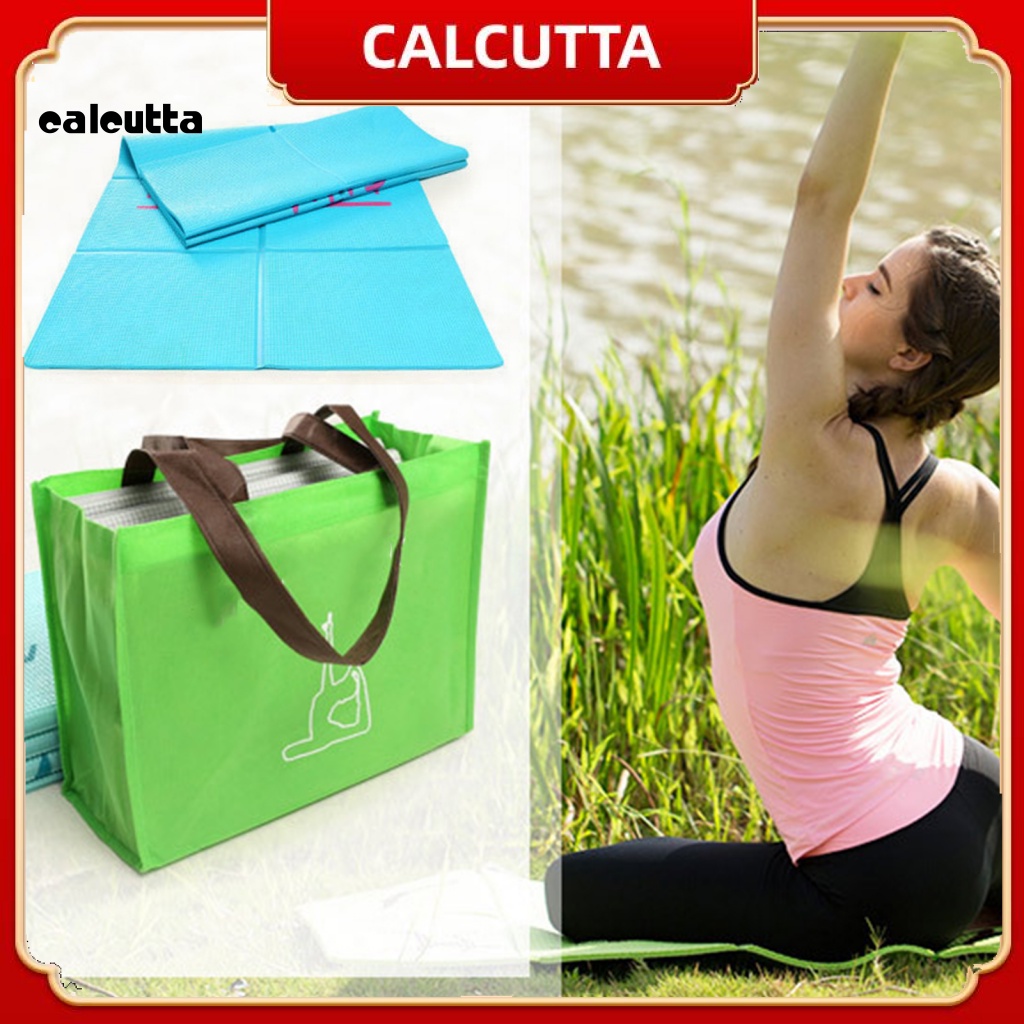 Thảm Tập Yoga Hình Chữ Nhật Bằng PVC Dày Dặn Chống Trượt Có Thể Gấp Gọn Tiện Dụng