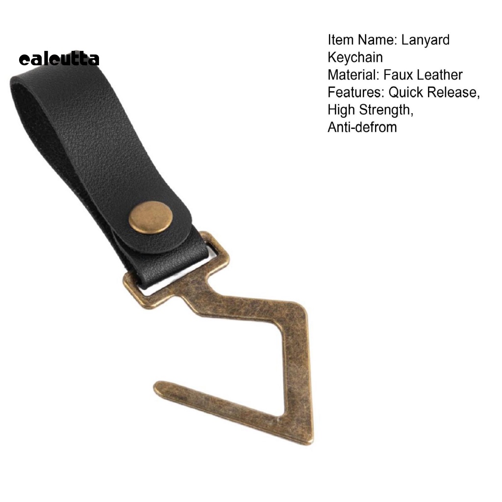 Móc Khóa Dây Da Giả Hình Chữ S Chịu Lực Cao Tháo Gỡ Nhanh Chống Mất Cho Hoạt Động Cắm Trại Ngoài Trời