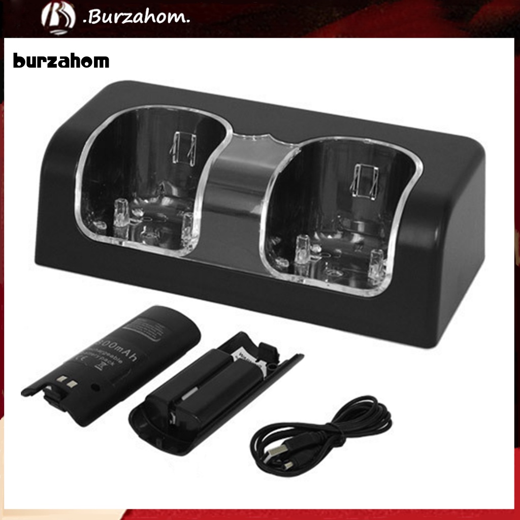 1 Bộ Đế Sạc Với 2 Đế Sạc Dung Lượng Lớn Thân Thiện Với Môi Trường Cho Tay Cầm Chơi Game Wii