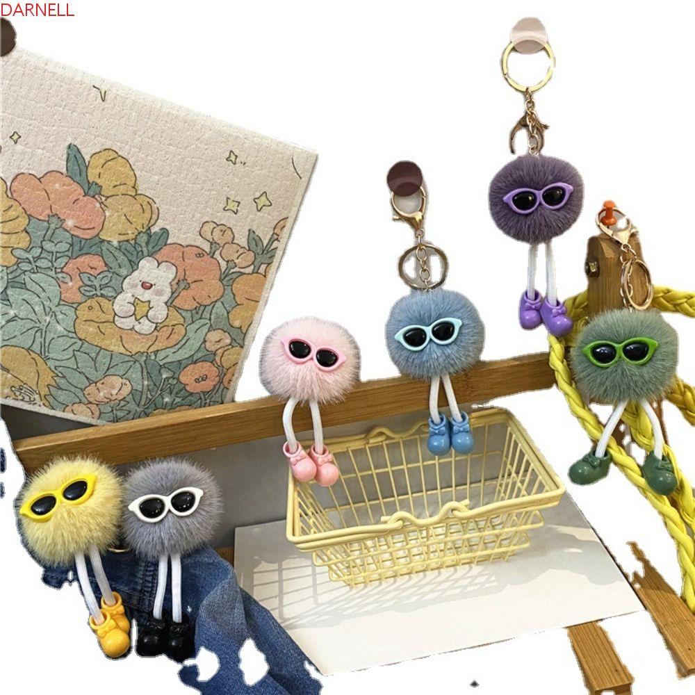 DARNELL Móc Chìa Khóa Hình Búp Bê Coal Ball Nhiều Màu Sắc Bằng Kim Loại