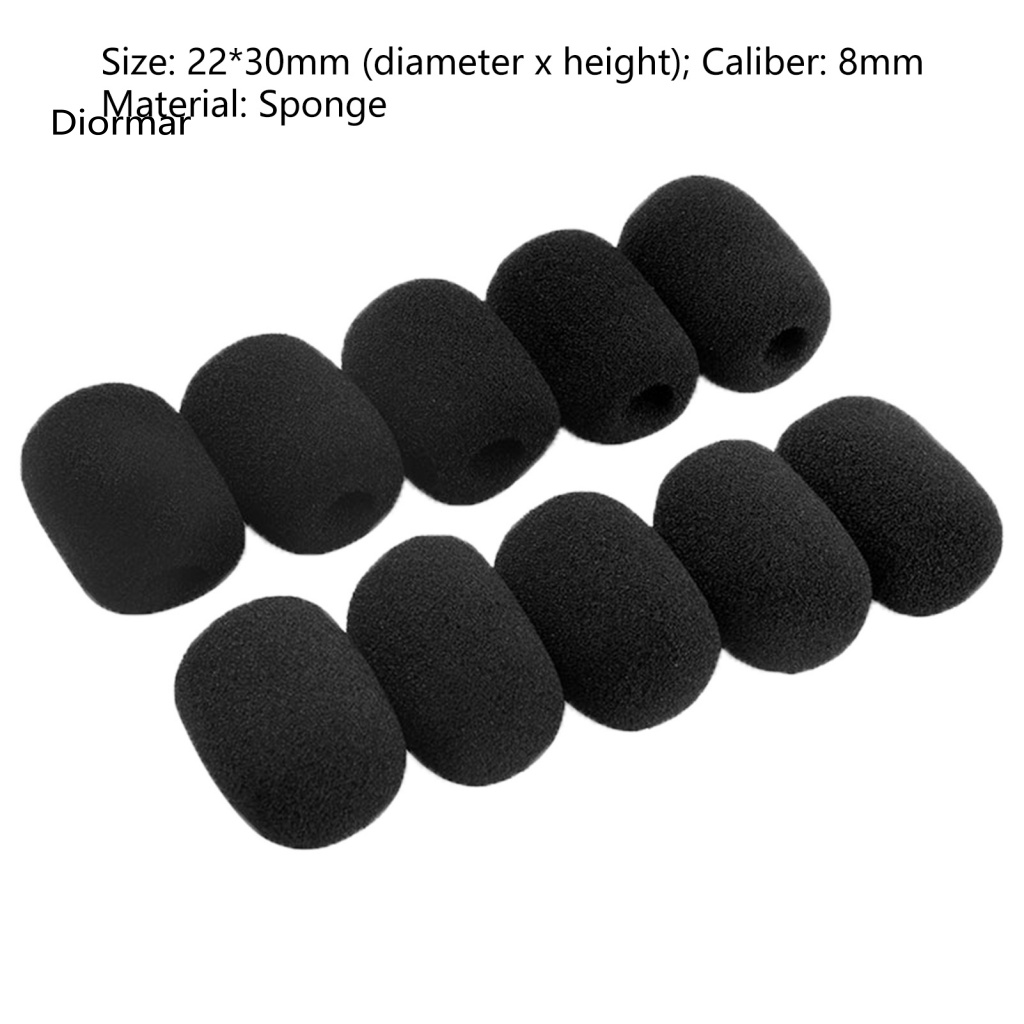 Set 10 Miếng Xốp Mềm Chắn Gió Bọc Đầu Micro