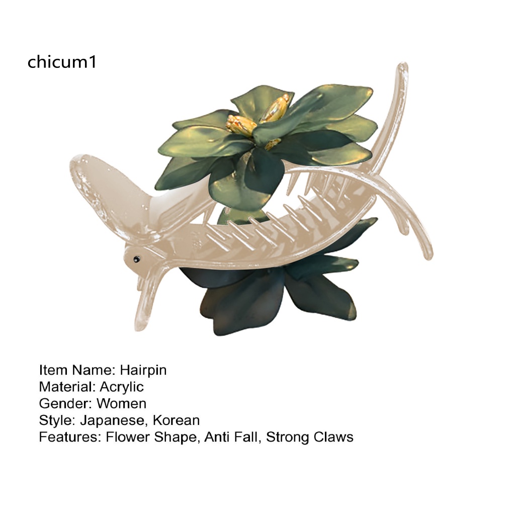 Kẹp Tóc Càng Cua Bằng Acrylic Màu Sắc Tươi Sáng Chống Rơi Phong Cách Hàn Quốc Cho Nữ