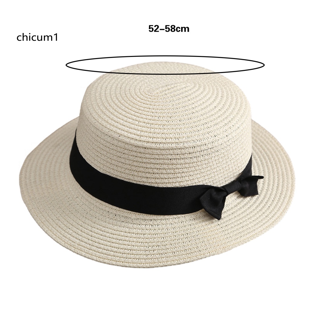Mũ Cói Rộng Vành Chống Nắng Đính Nơ Thời Trang Cho Nữ