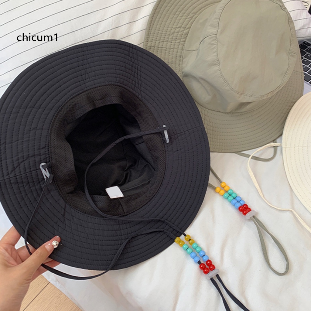Mũ Tai Bèo Vành Rộng Thoáng Khí Chống Tia UV Có Dây Điều Chỉnh Được Dành Cho Nữ