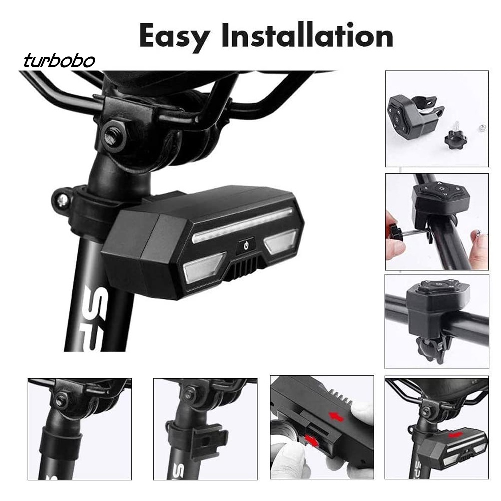 Đèn LED Cảnh Báo Gắn Đuôi Xe Đạp Có Thể Sạc Lại Bằng Cổng USB