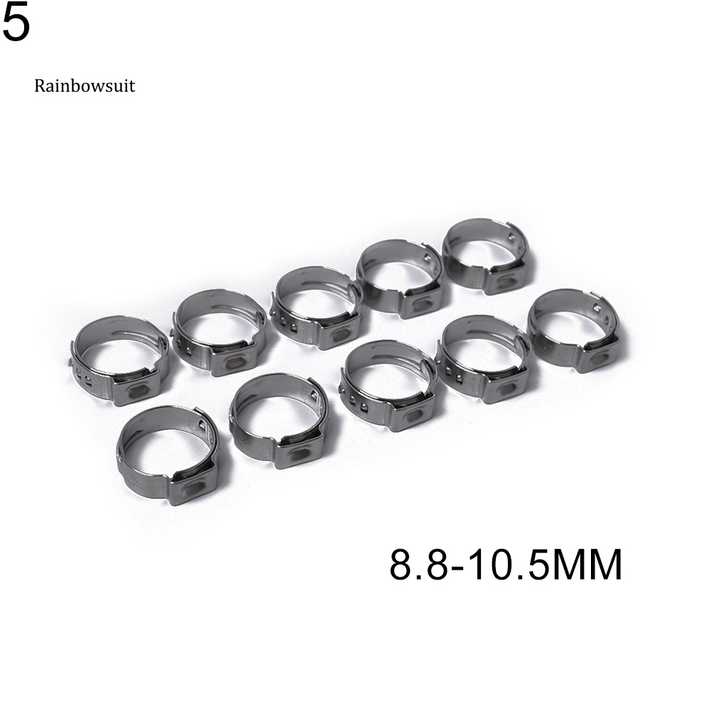 Bộ 10 Kẹp Ống Dẫn Nhiên Liệu Thủy Lực Bằng Thép Không Gỉ