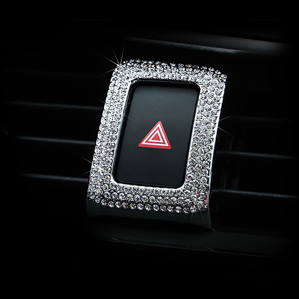 Khung Viền Nút Đèn Cảnh Báo Đính Đá Lấp Lánh Cho Honda Civic 10 Generation