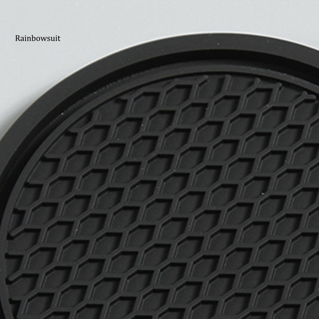 Bộ 2 Miếng Lót Ly Mềm Mại Chống Trượt Họa Tiết Tổ Ong Tiện Dụng Cho Xe Hơi