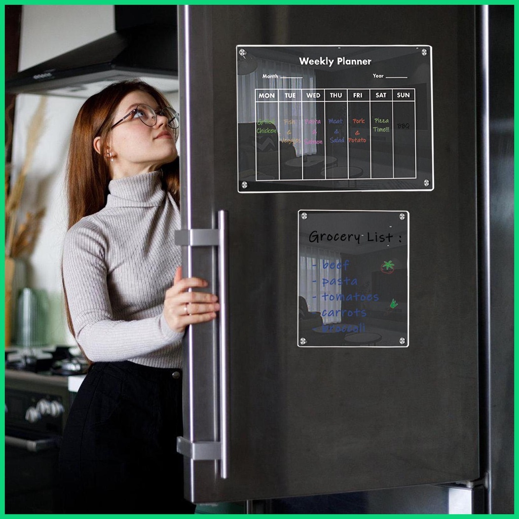 Bảng Trắng Ghi Chú Từ Tính Bằng Acrylic Nhỏ Gọn Cho Jwvn