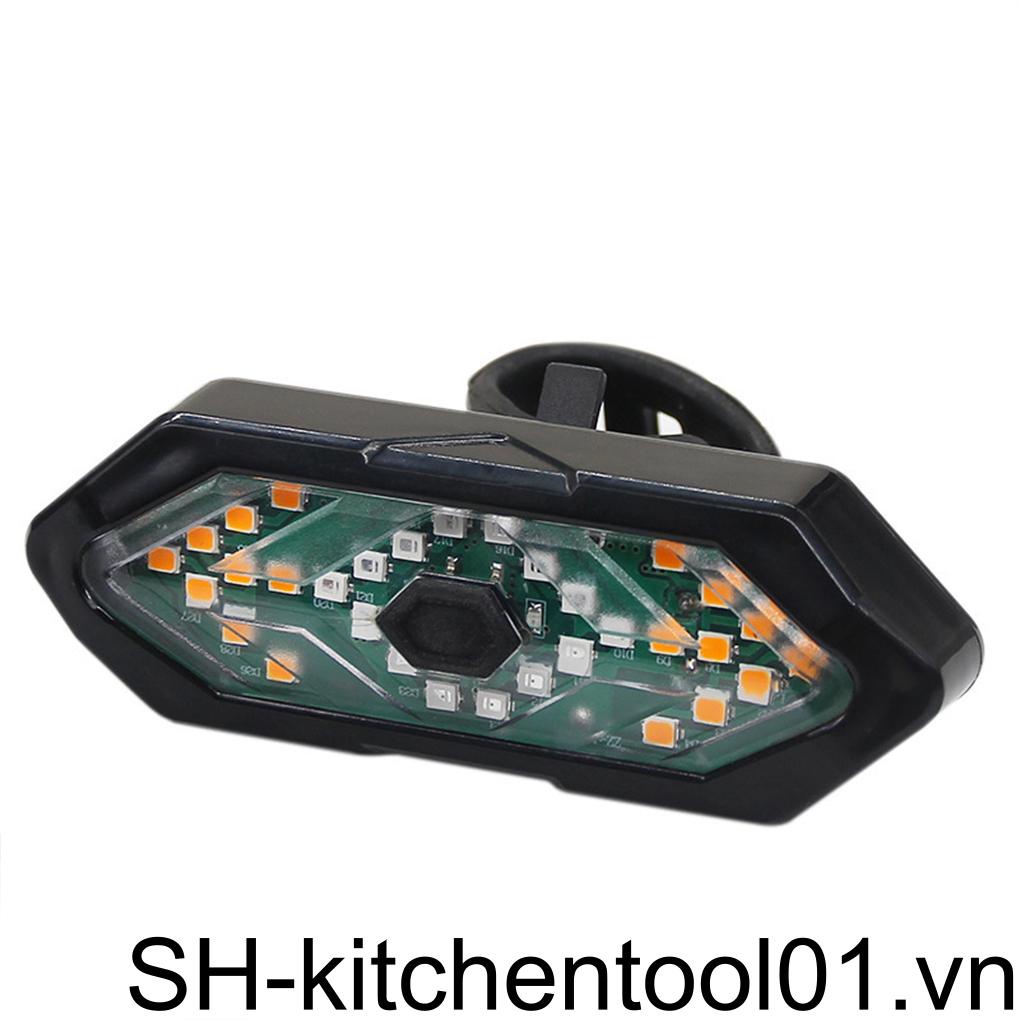 Đèn Cảnh Báo An Toàn Không Dây Bằng ABS Kèm Điều Khiển Từ Xa Cho Xe Đạp