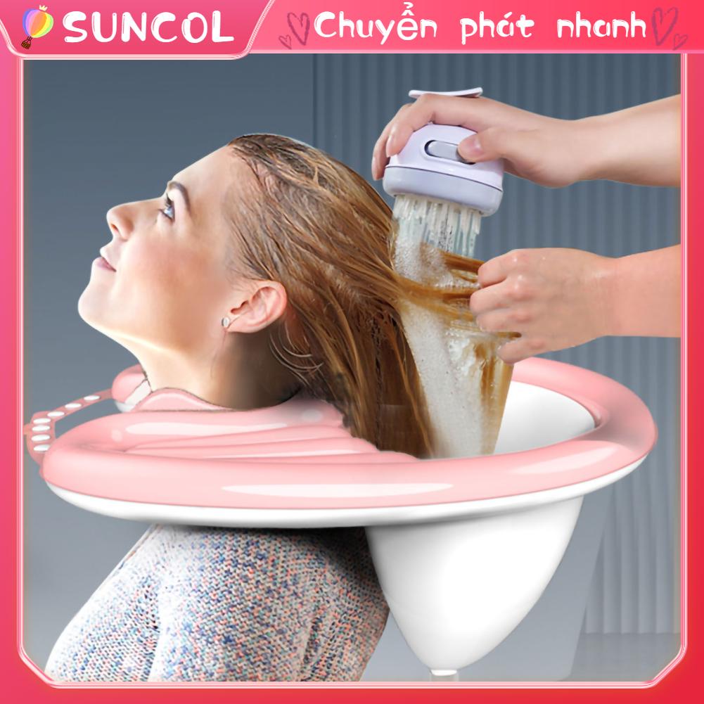 SUNCOL Bơm Hơi Tóc Giặt Bồn Rửa Có Thể Gập Lại Drainable Cổ Điều Chỉnh Khay Dầu Gội Cho Người Già Trẻ Em Phụ Nữ Mang Thai