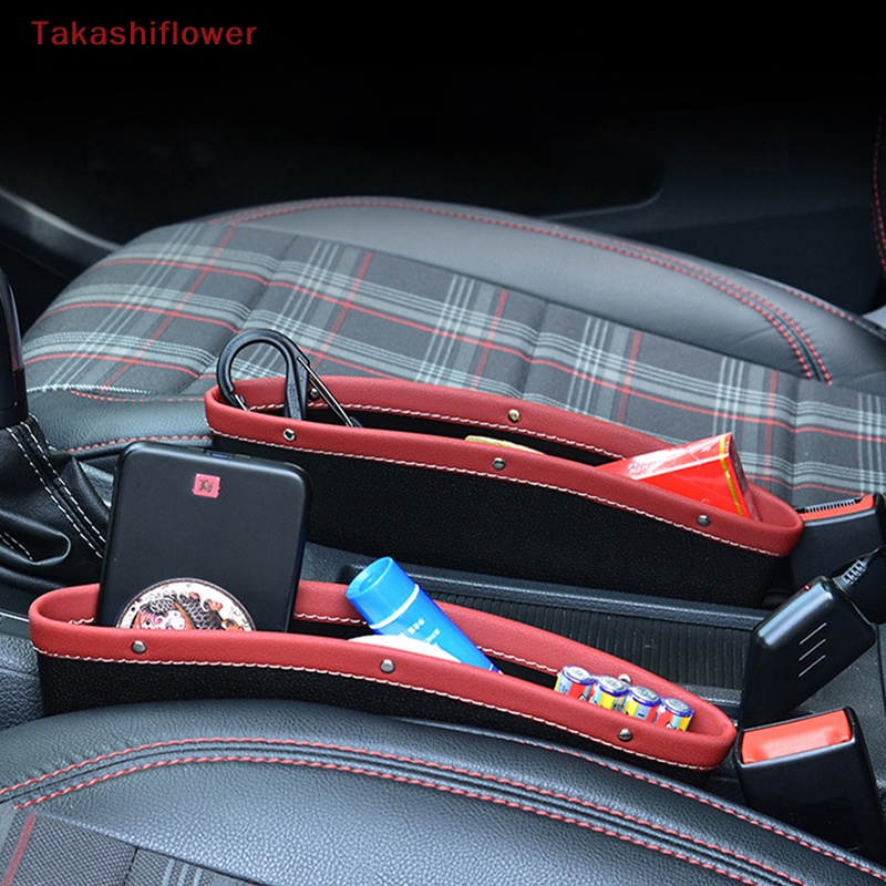 [TakashiflowerV] 1 Túi Da Bốn Màu Để Khe Hở Ghế Ngồi Xe Hơi Phổ Thông