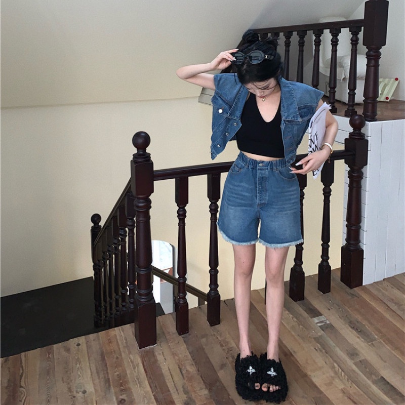 Áo Thun Sát Nách Dáng Rộng Phối Túi Cá Tính Trẻ Trung