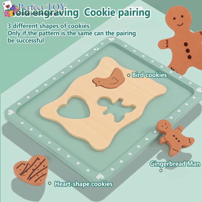 Bộ Đồ Chơi Bánh Quy Bằng Gỗ Cho Bé