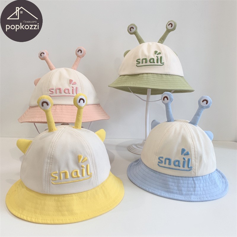 PopKozzi Nón Bucket Che Nắng Hình Ốc Sên Dễ Thương Cho Bé Trai Và Gái