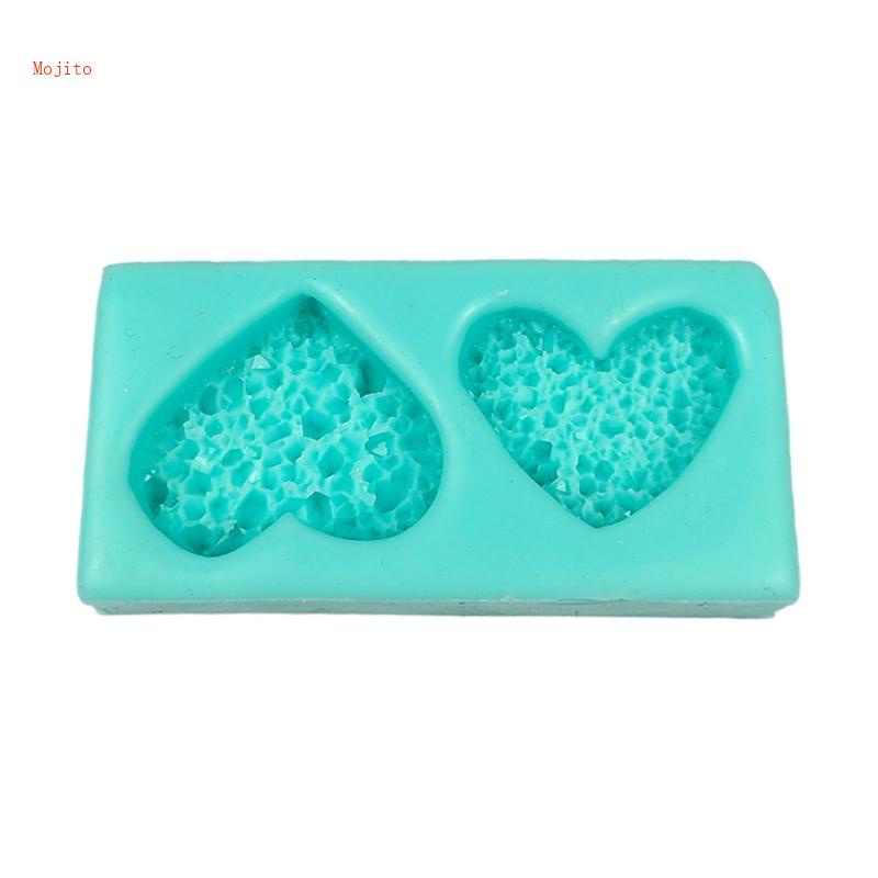 Khuôn Silicone Làm Nến / Sô Cô La DIY Hình Trái Tim 3D Không Dính