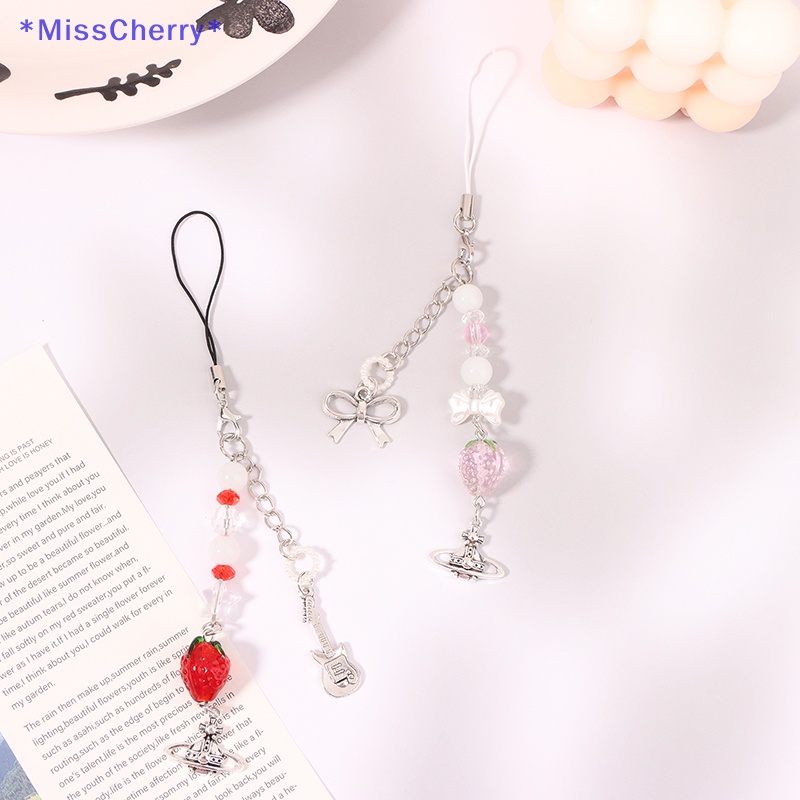 Dây Đeo Điện Thoại Y2K Họa Tiết Trái Dâu / Hành Tinh Dễ Thương Hợp Thời Trang Mới