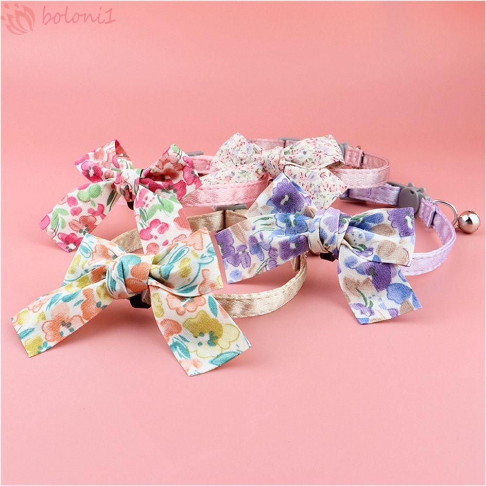 [COD] Vòng Cổ Gắn Nơ Và Chuông Dễ Thương Tùy Chỉnh Cho Mèo Cưng