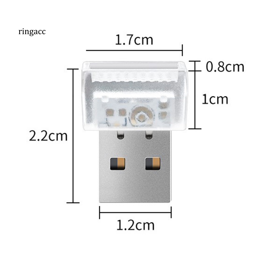 Rga Đèn Led USB Mini Nhiều Màu Gradient Cắm Và Tiết Kiệm Năng Lượng Không Chói Mắt Trang Trí Nội Thất Xe Hơi