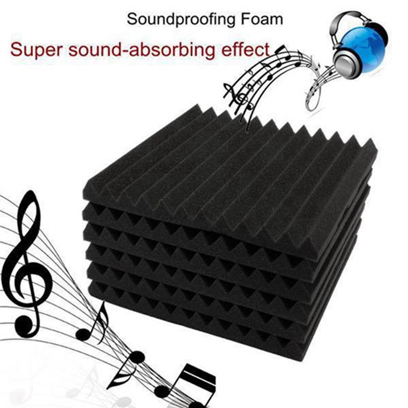 Set 12 Tấm Xốp Cách Âm 2.5X30X30cm Hình Kim Tự Tháp Chuyên Dụng Cho Phòng Thu Âm