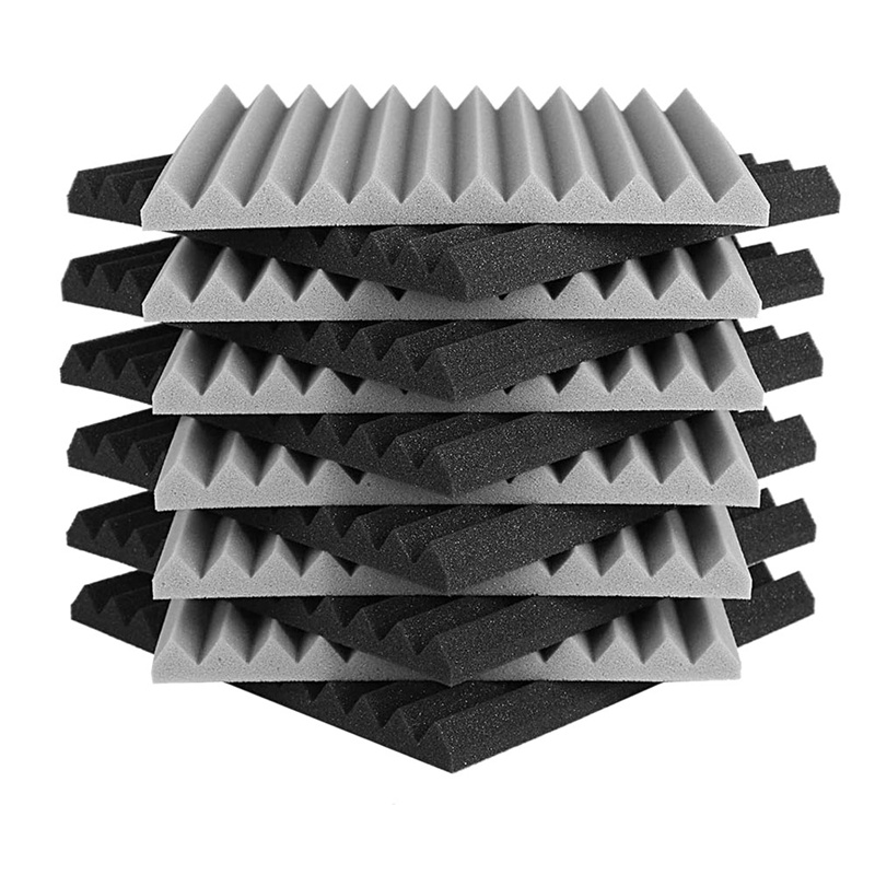 Set 12 Tấm Xốp Cách Âm 2.5X30X30cm Hình Kim Tự Tháp Chuyên Dụng Cho Phòng Thu Âm