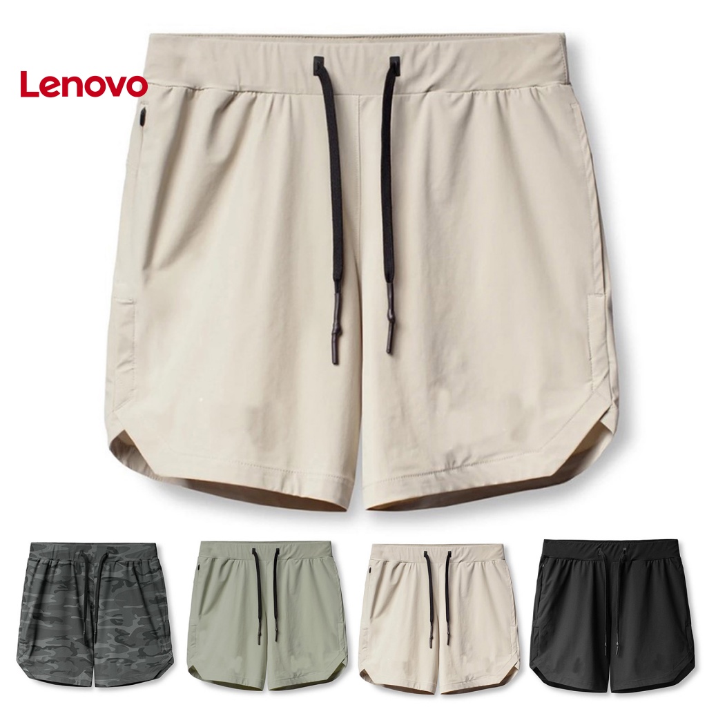 Quần Short Dây Rút Co Giãn Mềm Thoáng Khí Màu Trơn Có Túi In Hình Hoa Hướng Dương Cho Nam