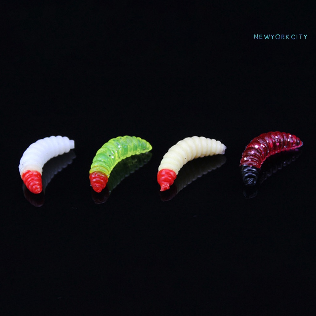 50 Mồi Giun Giả Câu Cá Bằng PVC Mềm Thân Thiện Với Môi Trường