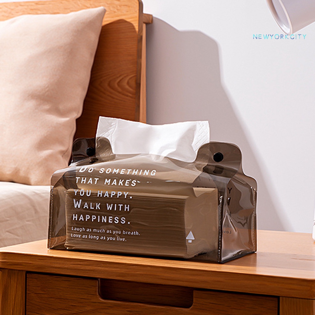 Hộp Đựng Khăn Giấy Bằng PVC Không Thấm Nước Có Thể Gấp Gọn Cho Phòng Khách