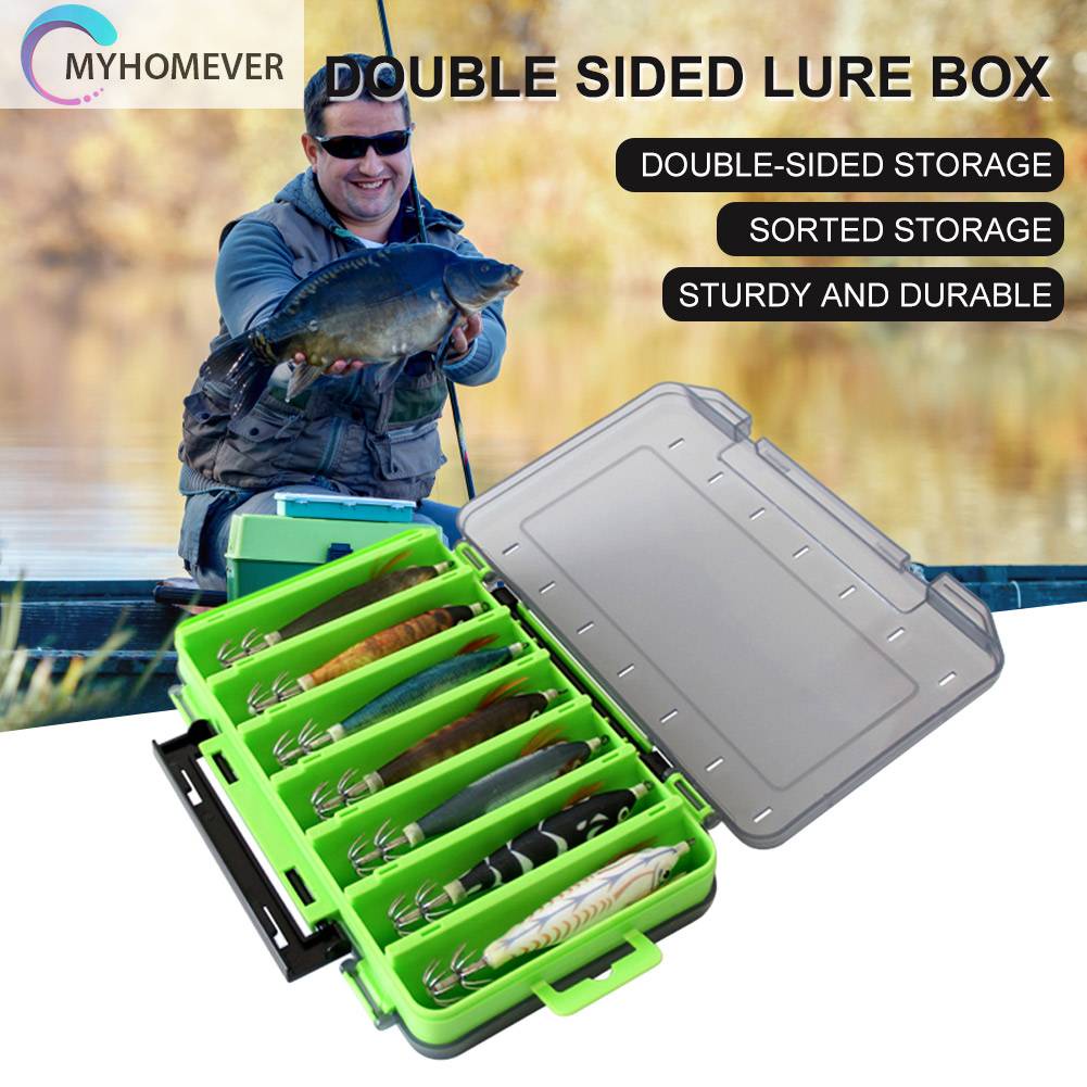 Bộ 14 Mồi Câu Cá Giả Hình Bạch Tuộc Dạ Quang Cứng Kèm Hộp Đựng