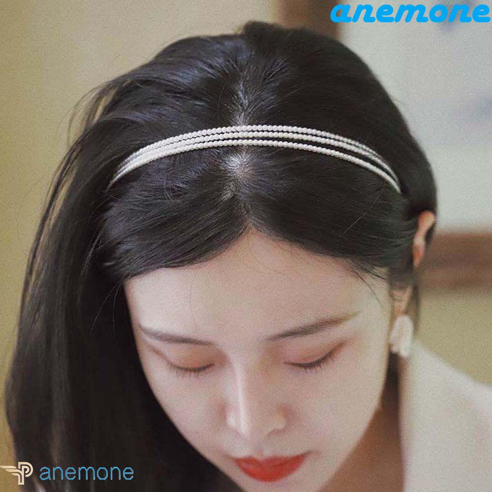 ANEMONE Băng Đô Đính Ngọc Trai Chống Trượt Phong Cách Hàn Quốc Cho Nữ