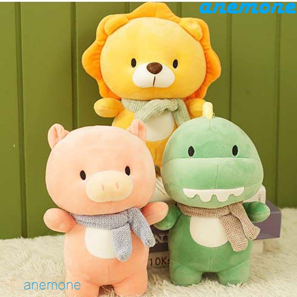 ANEMONE Thú Nhồi Bông Mềm Mại Hình Con Hà Mã / Khủng Long Trang Trí Ghế Sofa